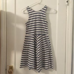 Striped blue and white dress